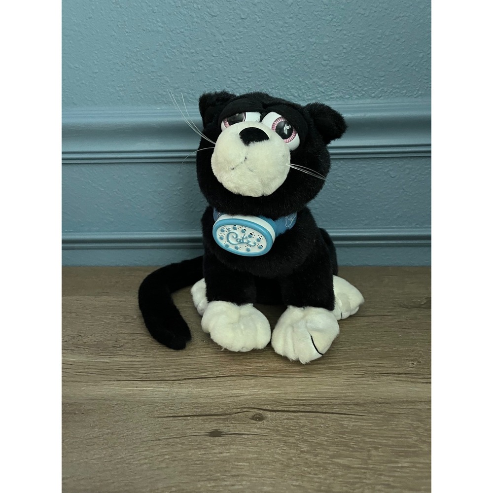 Trendmasters Catz Animated Talking Black Cat Plush Toy Collar Interactive